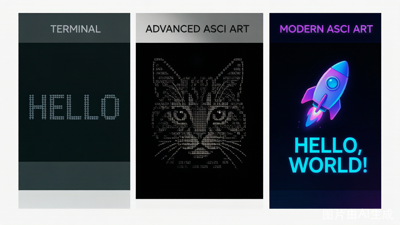 ASCII art style comparison